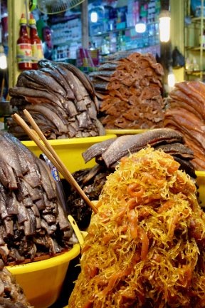 Preserved fish - Chau Doc market.